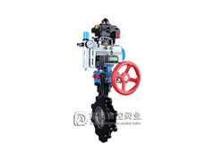 氣動帶手輪凸耳式蝶閥