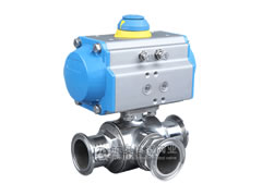 衛生級氣動三通球閥