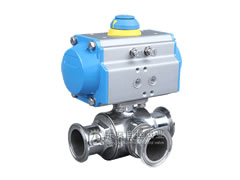 衛生級氣動三通球閥