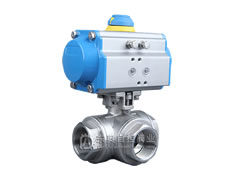 高性能內螺紋氣動三通球閥