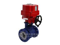 防爆電動襯氟法蘭球閥