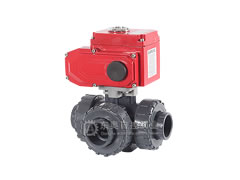 電動PVC三通球閥